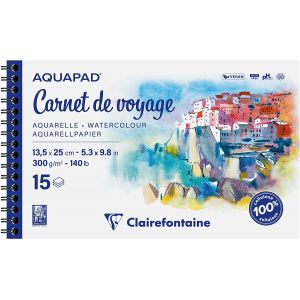 Carnet aquarelle Aquapad - Format 13.5 x 25 cm -  Clairefontaine