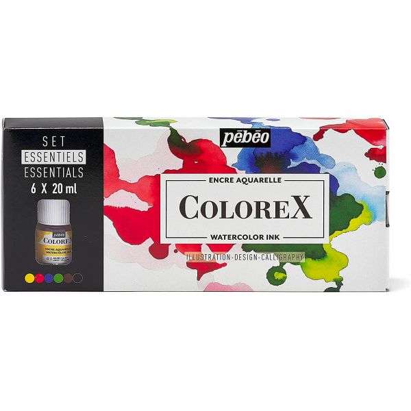 Set Colorex essentiels - encre aquarelle transparente - Pébéo