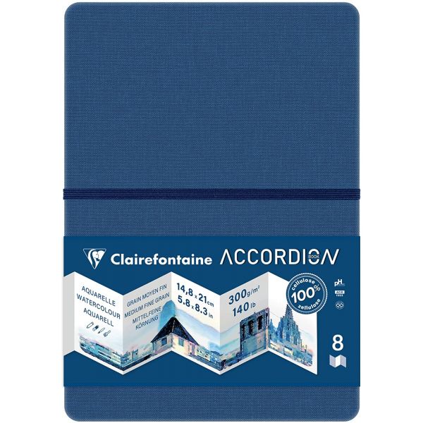 Carnet accordéon Aquapad 18 pages 1 feuille - Clairefontaine