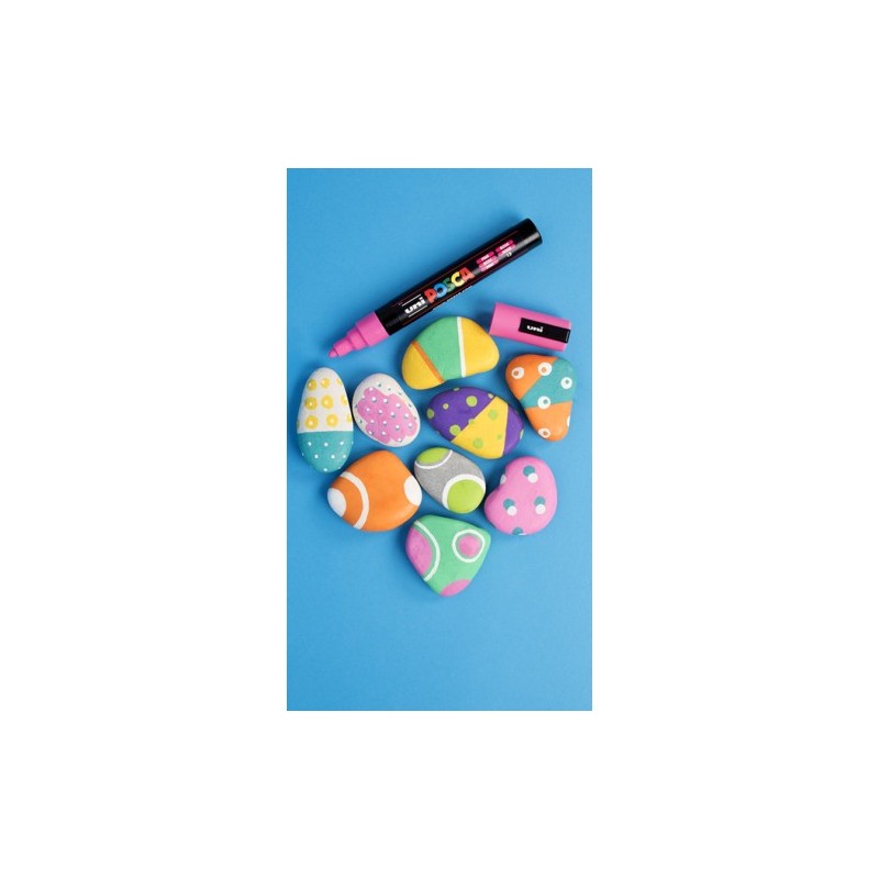 Set de 8 POSCA - pointe calibrée moyenne PC5M - tout support -  Couleurs pastels