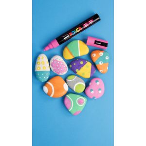 Set de 8 POSCA - pointe calibrée moyenne PC5M - tout support -  Couleurs pastels