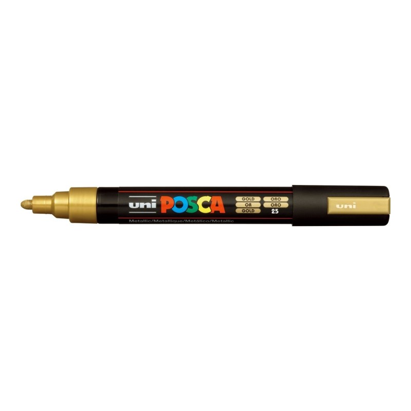 Set de 4 POSCA - pointe calibrée moyenne PC5M - couleur or 
