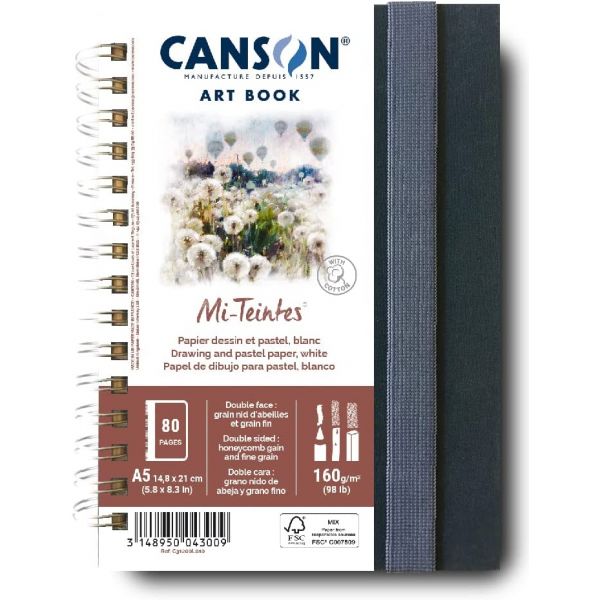 Carnet Mi-teintes A5 - double face 160g -  Canson