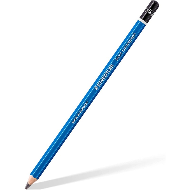 Crayon graphite Mars Lumograph - Superbes effets et éclats de gris - Boîte de 6