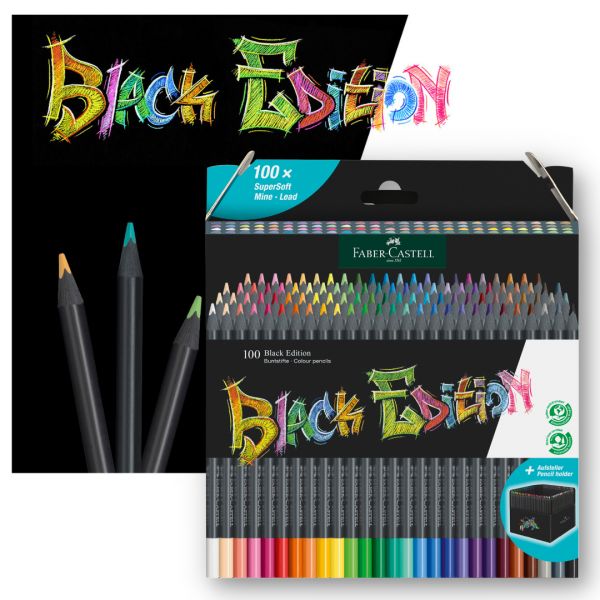 Boîte de 100 crayons de couleurs Black édition - Faber-Castell