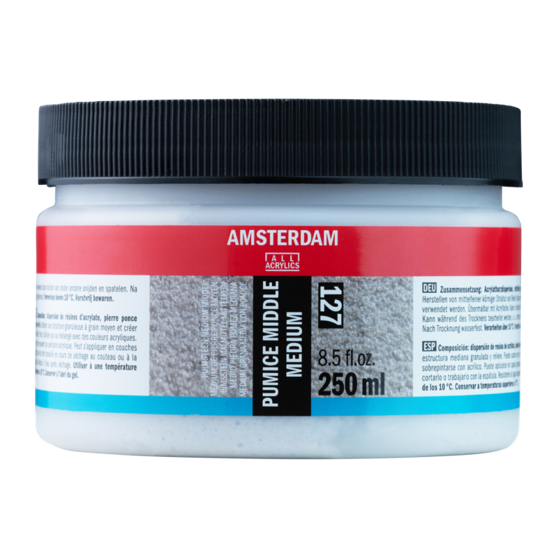 Médium de Pierre Ponce - texture granuleuse pour peinture acrylique - 250 ml - Amsterdam