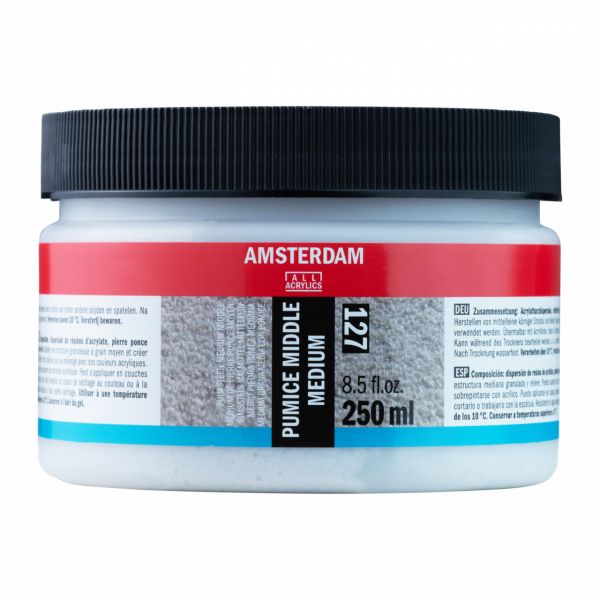 Médium de Pierre Ponce - texture granuleuse pour peinture acrylique - 250 ml - Amsterdam