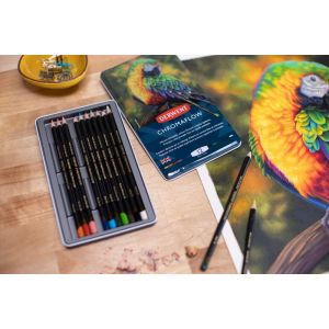 Boîte de 12 crayons Chromaflow - pour coloriage et dessin -  Derwent