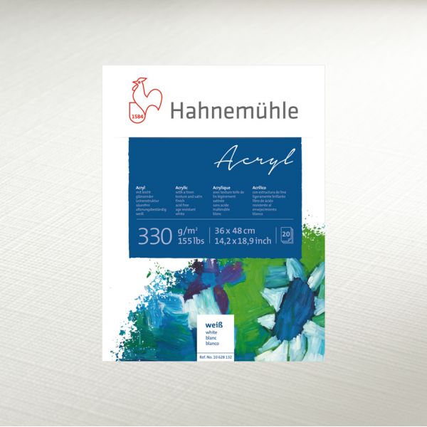 Bloc papier acrylique - 330gr - brillant satiné - Hahnemühle