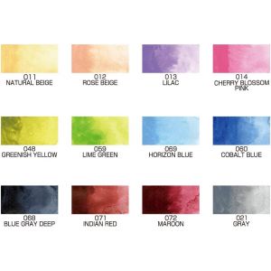 Set de 12 godets d'aquarelle Gansai