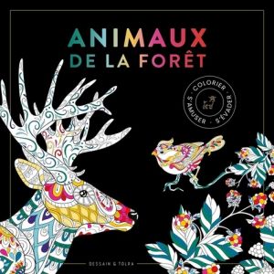 Black coloriage - Animaux de la forêt - Livre