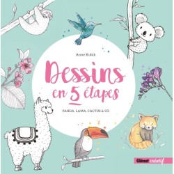 Dessins en 5 étapes - Livre - Glénat Créatif 
