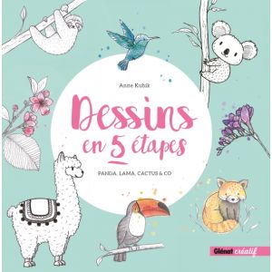 Dessins en 5 étapes - Livre - Glénat Créatif 