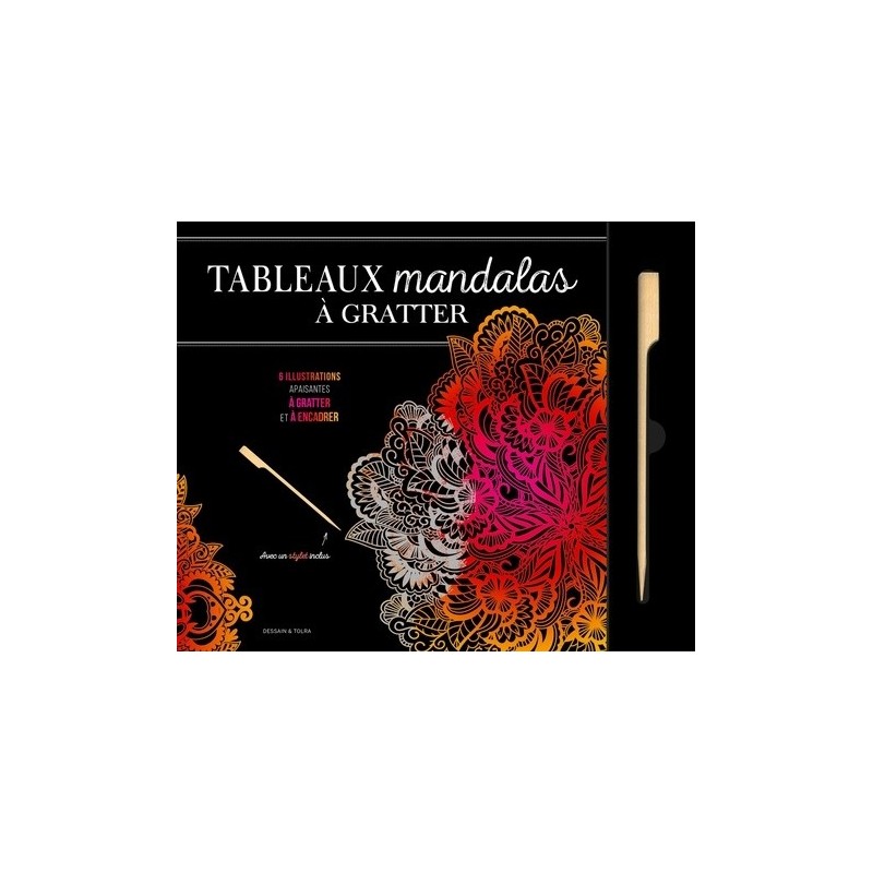 tableaux mandalas à gratter - Livre - Dessain et Tolra 