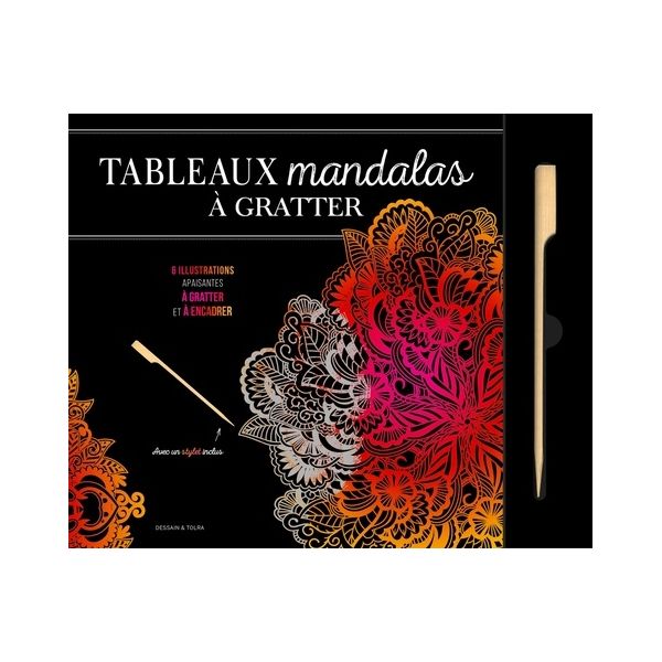 tableaux mandalas à gratter - Livre - Dessain et Tolra 