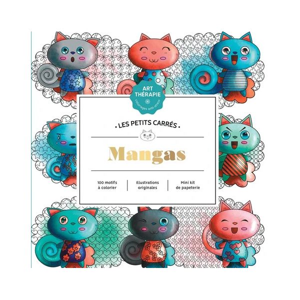 Couverture 100 motifs à colorier manga - Livre - Hachette Pratique