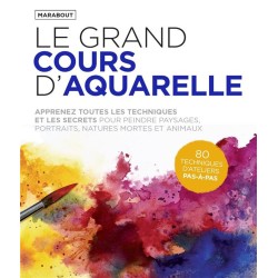 Le grand cours d'aquarelle - Couverture livre - Marabout 