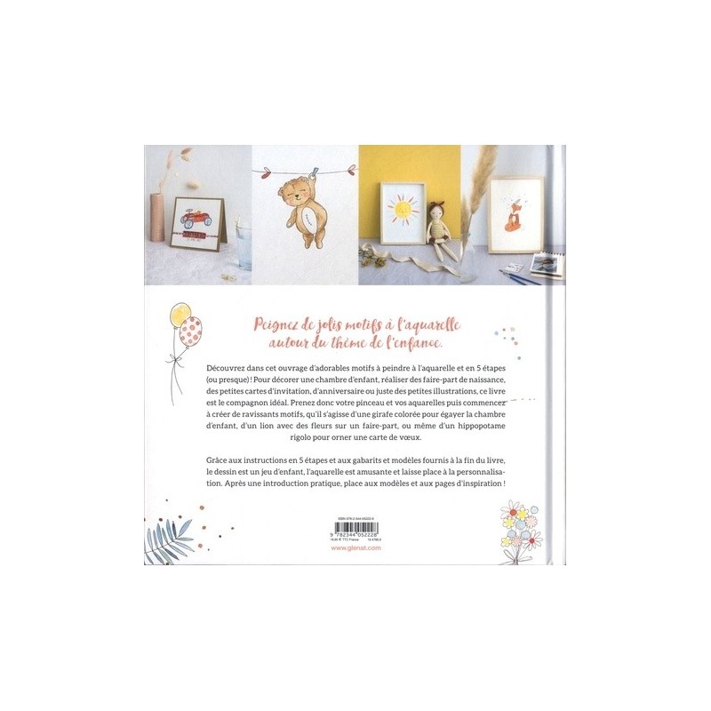 Petites aquarelles en 5 étapes - Livre - Glénat 
