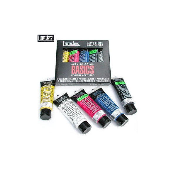 Acrylique Liquitex Basics (set de couleurs primaires)