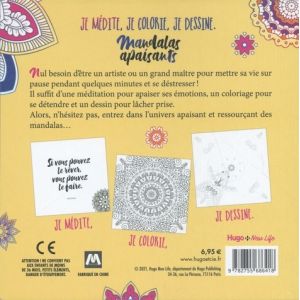 Je médite, je coloris, je dessine - Mandalas apaisants - Livre - Hugo New Life 