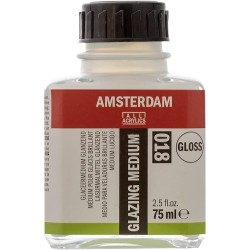 Médium glacis brillant - pour diluer glaçis et acrylique - 75 ml - Amsterdam