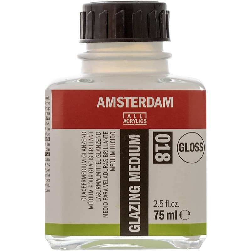 Médium glacis brillant - pour diluer glaçis et acrylique - 75 ml - Amsterdam