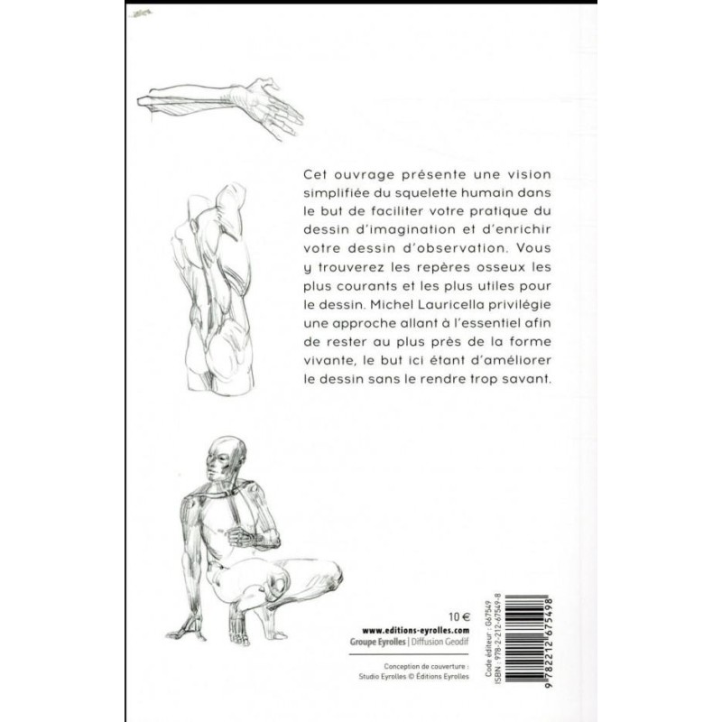 Morpho - Squelette repères osseux - anatomie artistique - extrait Livre dessin 