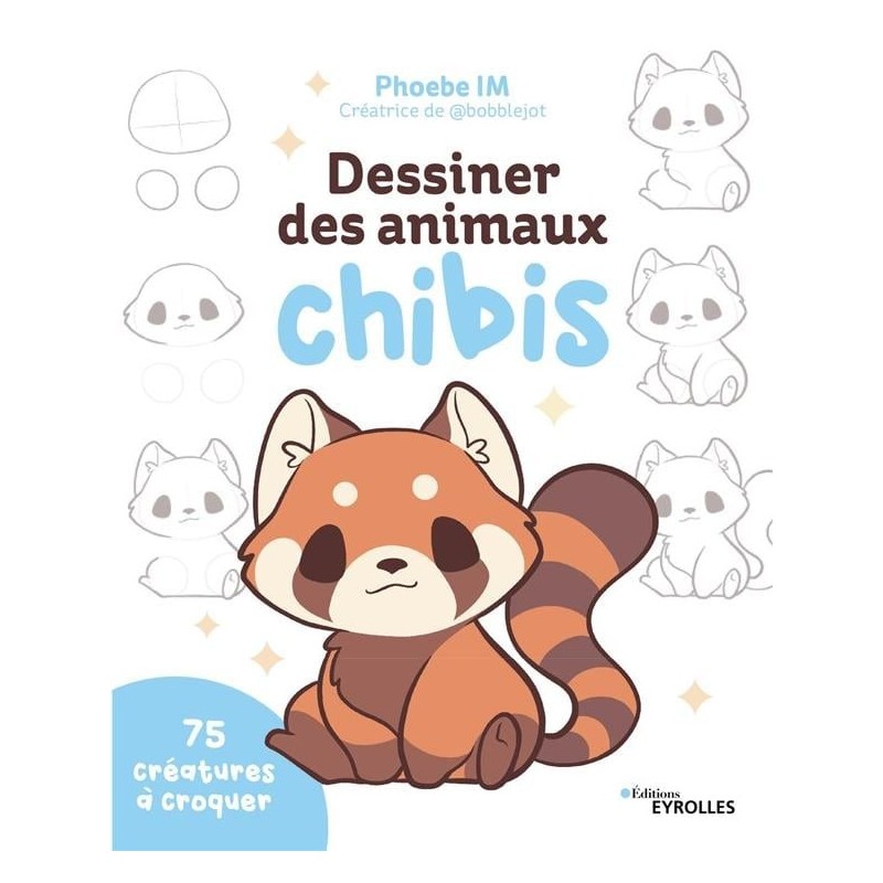 Dessiner les animaux Chibis - 126 pages - 75 animaux - Livre manga 