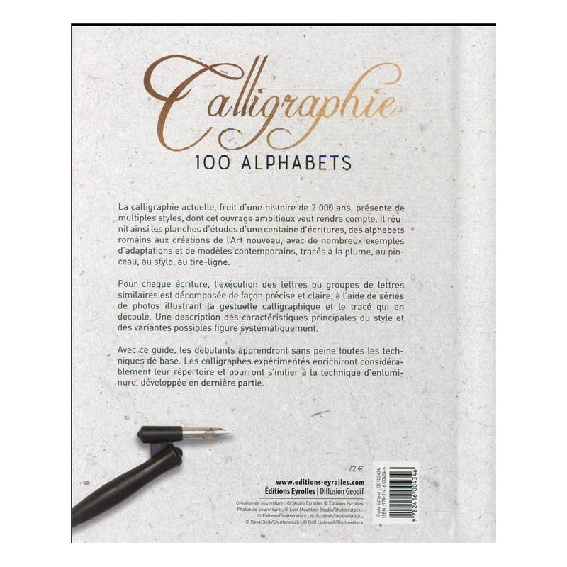 Calligraphie 100 Alphabets - David Harris - 256 pages - Livre dessin  