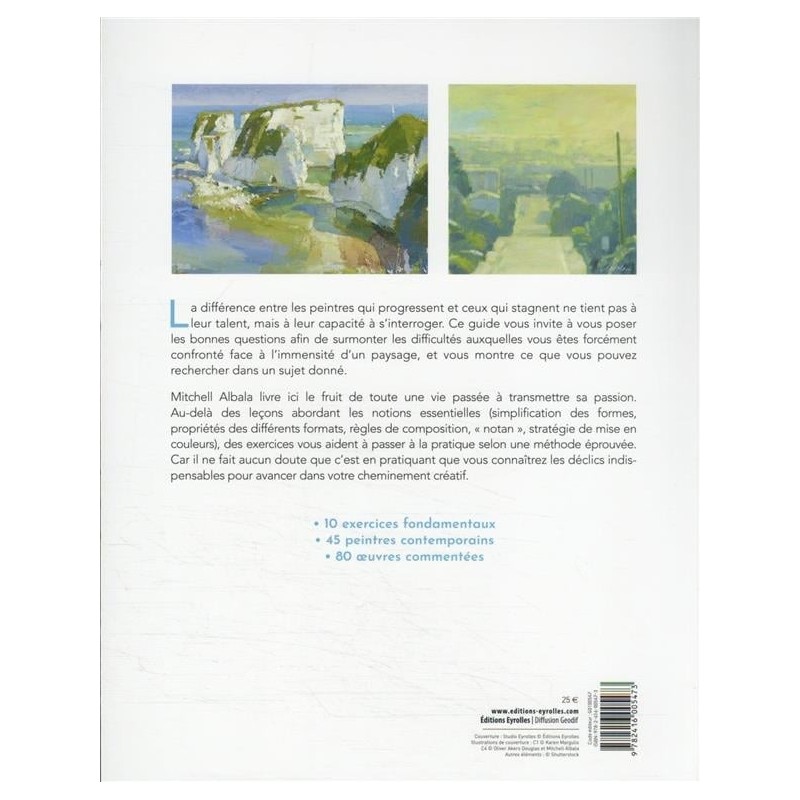 Peindre des paysages - Mitchell Albala - 176 pages -  Livre peinture