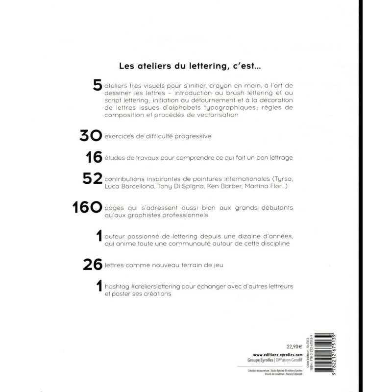 Les ateliers du lettering - extrait Livre Françis Chouqet