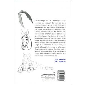 Morpho - Mammifères - recueil de plus de 500 dessins pour une centaine d'espèces de mammifères - Livre Michel Lauricella 