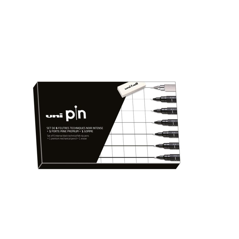 Coffret de dessin techniques - Idéal pour croquis, rough, calques,... - Uni Pin