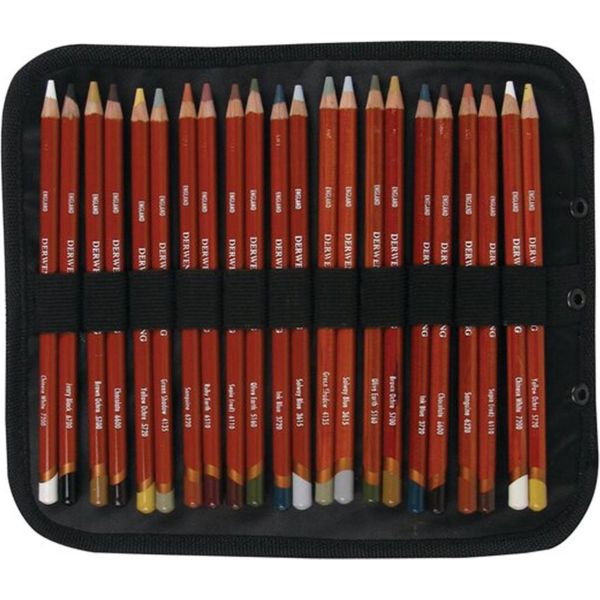 2 recharges (44 crayons) pour sac Carry-all - lanière centrale pour maintenir les crayons -  Derwent