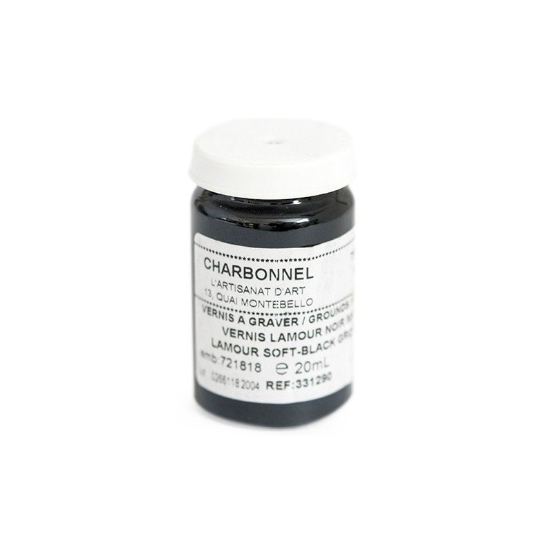 Vernis à Graver - Noir Mou Lamour - pot 20ml - souplesse durable - Charbonnel