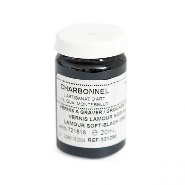 Vernis à Graver - Noir Mou Lamour - pot 20ml - souplesse durable - Charbonnel
