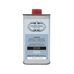 Vernis pour gravure Lamour - Noir satiné 250ml - lithographie, gravure sur métal - Charbonnel 