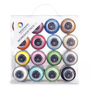 Set de 16 bombes Water Based 100ml -  idéal pour les artistes et les ateliers peintures avec des enfants -MTN