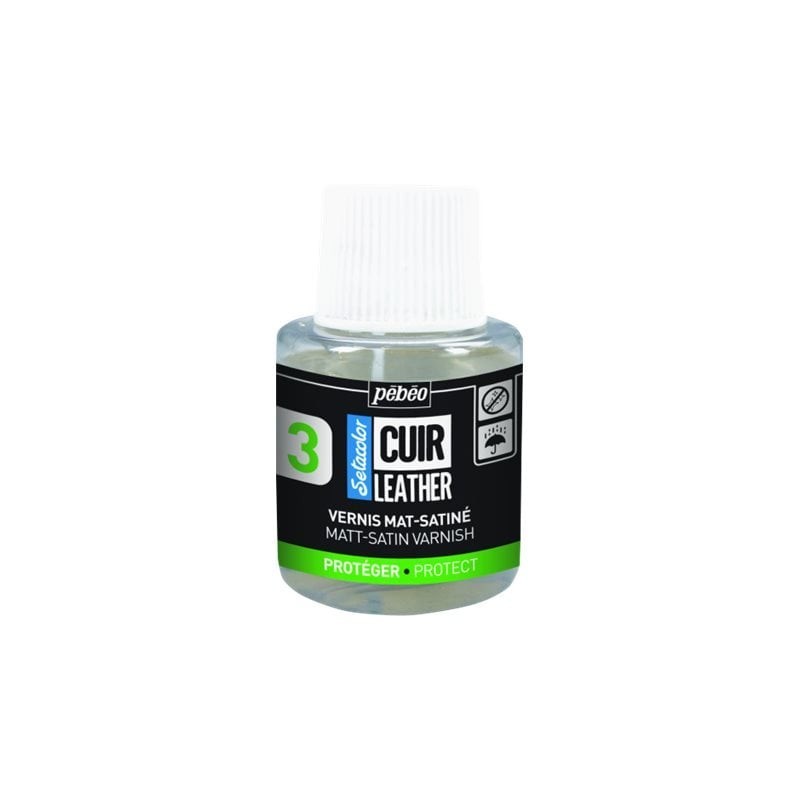 Vernis mat/satiné - Setacolor cuir - 110ml - protège des rayures et frottements -  Pébéo