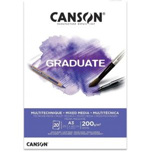 Bloc Graduate Mix-média 200gr - Canson