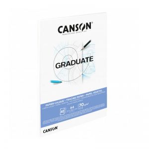 Bloc Graduate papier calque - 40 feuilles papier 70g - format A3 et A4 - techniques graphiques - Canson