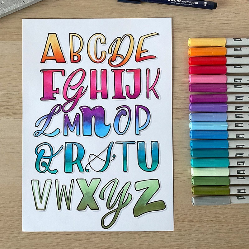 Set 5 feutres à alcool ABT PRO - Couleurs pastels - artistes, designers, étudiants - layering -  Tombow