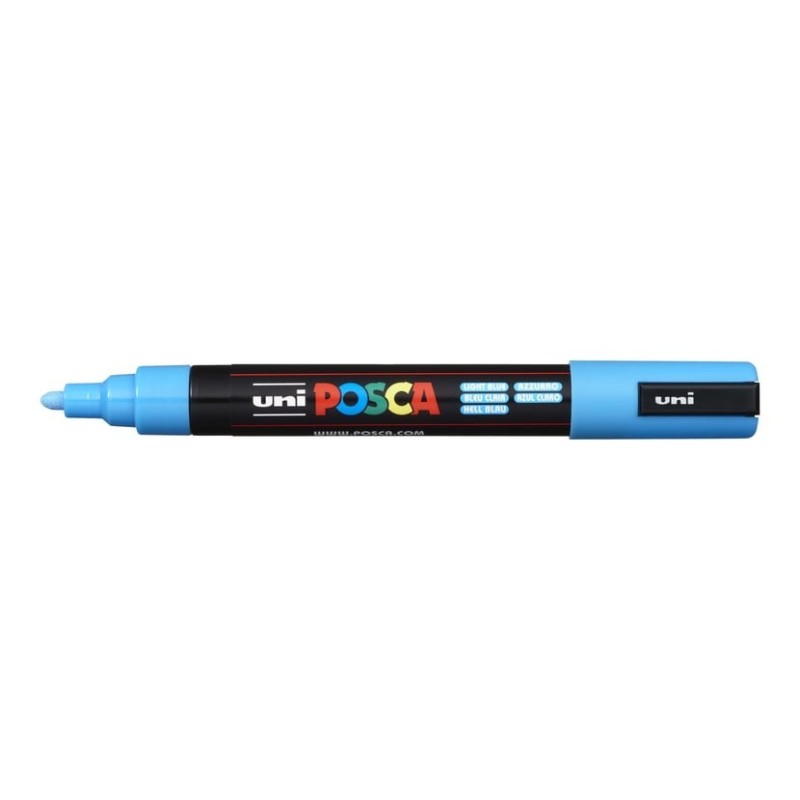 Mallette métal de 20 marqueurs POSCA - bleu ciel - tout support - Pop colours