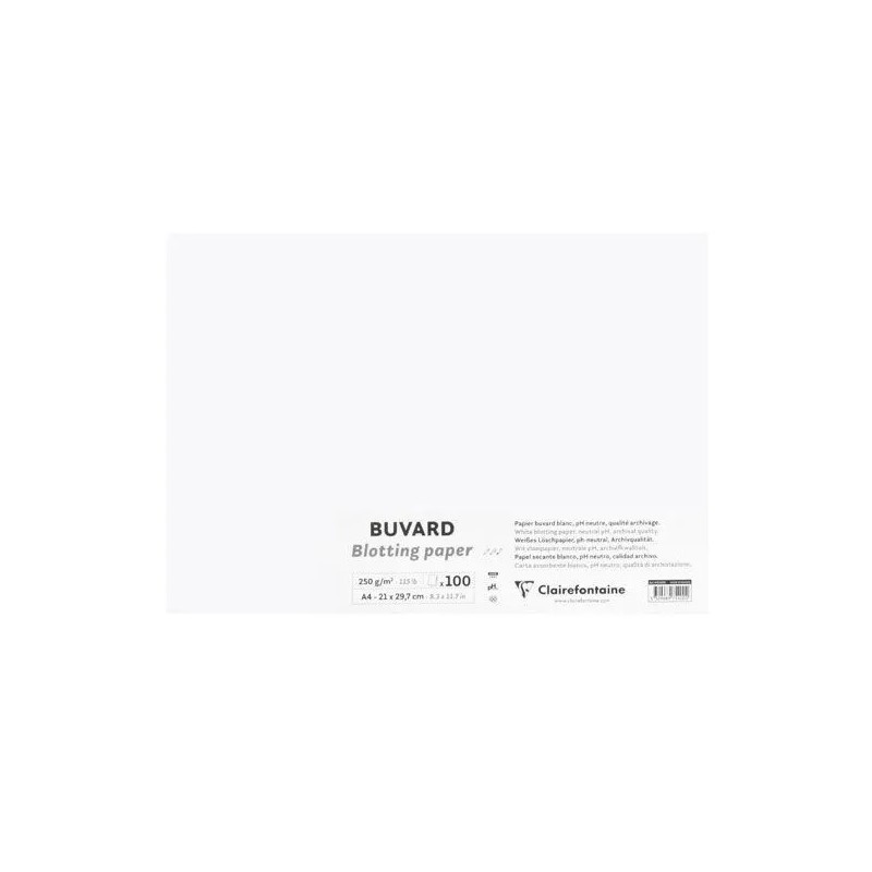 Ramette de papier buvard - 100 feuilles 250gr épais- Clairefontaine