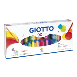 Etui inédit 50 crayons de couleurs Giotto Stilonovo et 40 feutres Giotto Turbo Color - Giotto 