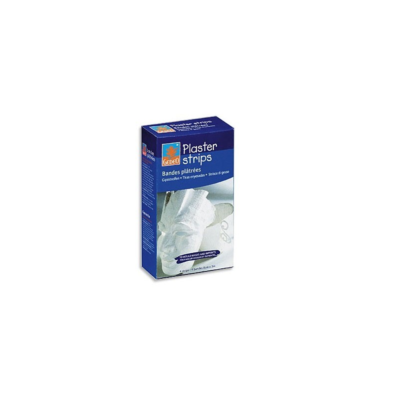 Bandes plâtrées pour application sur peau et obje, modelage, moulage