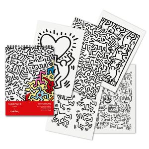 Bloc de coloriage Keith Haring - 20 motifs emblématiques - feuilles détachables - Caran d'Ache