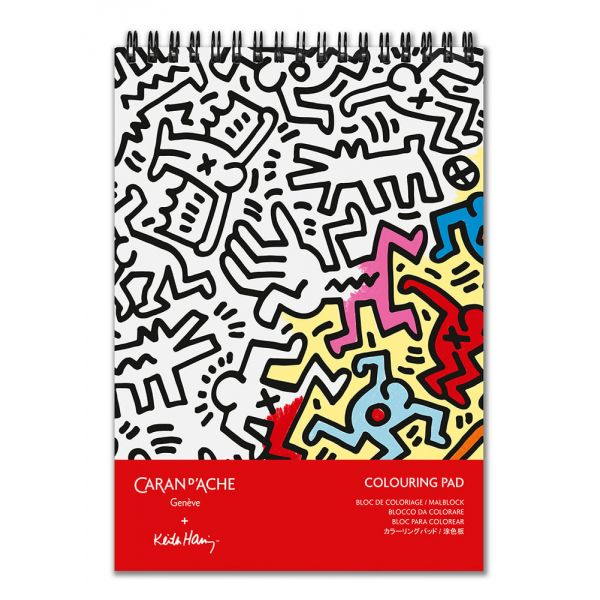 Bloc de coloriage Keith Haring - Format A5, grain naturel 200g - Caran d'Ache
