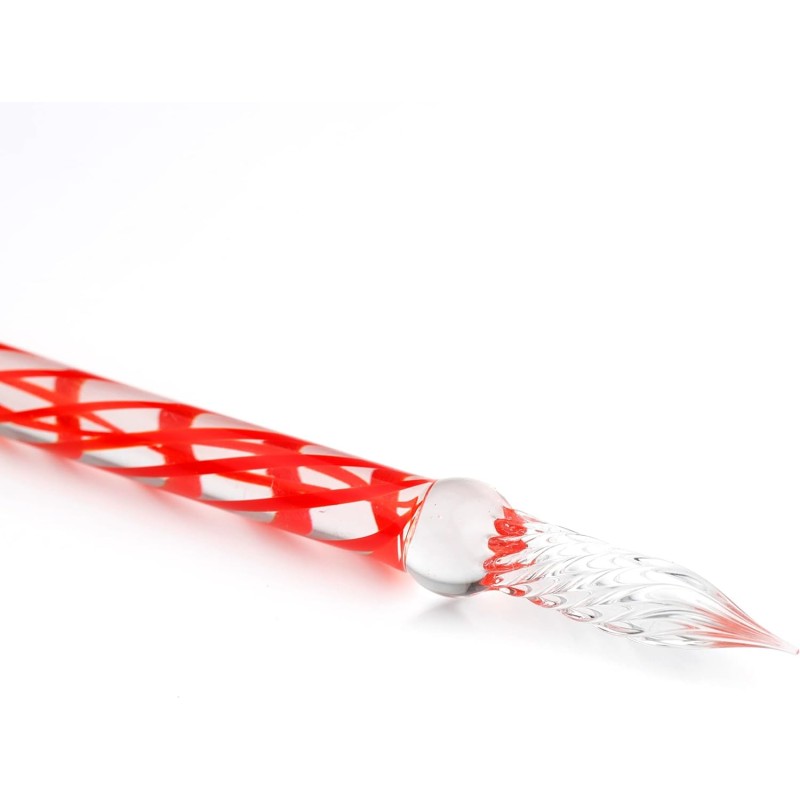 Plume de verre caroubier - pointe qui retient l'encre - fabrication artisanale - Jacques Herbier