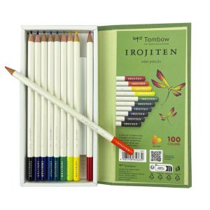 Set IROJITENS - Couleurs vives I - 10 crayons de couleur haute qualité et fabriqués à la main - Texture riche et crémeuse - Tomb